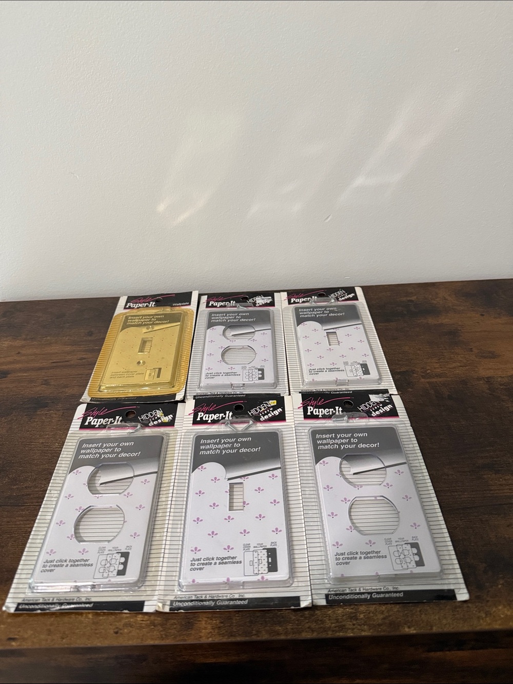 Lot of 6 Style Paper-It Wallplate Switch Cover Duplex Match Your Own Decor 1998 - Picture 3 of 10
